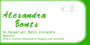 alexandra bonts business card